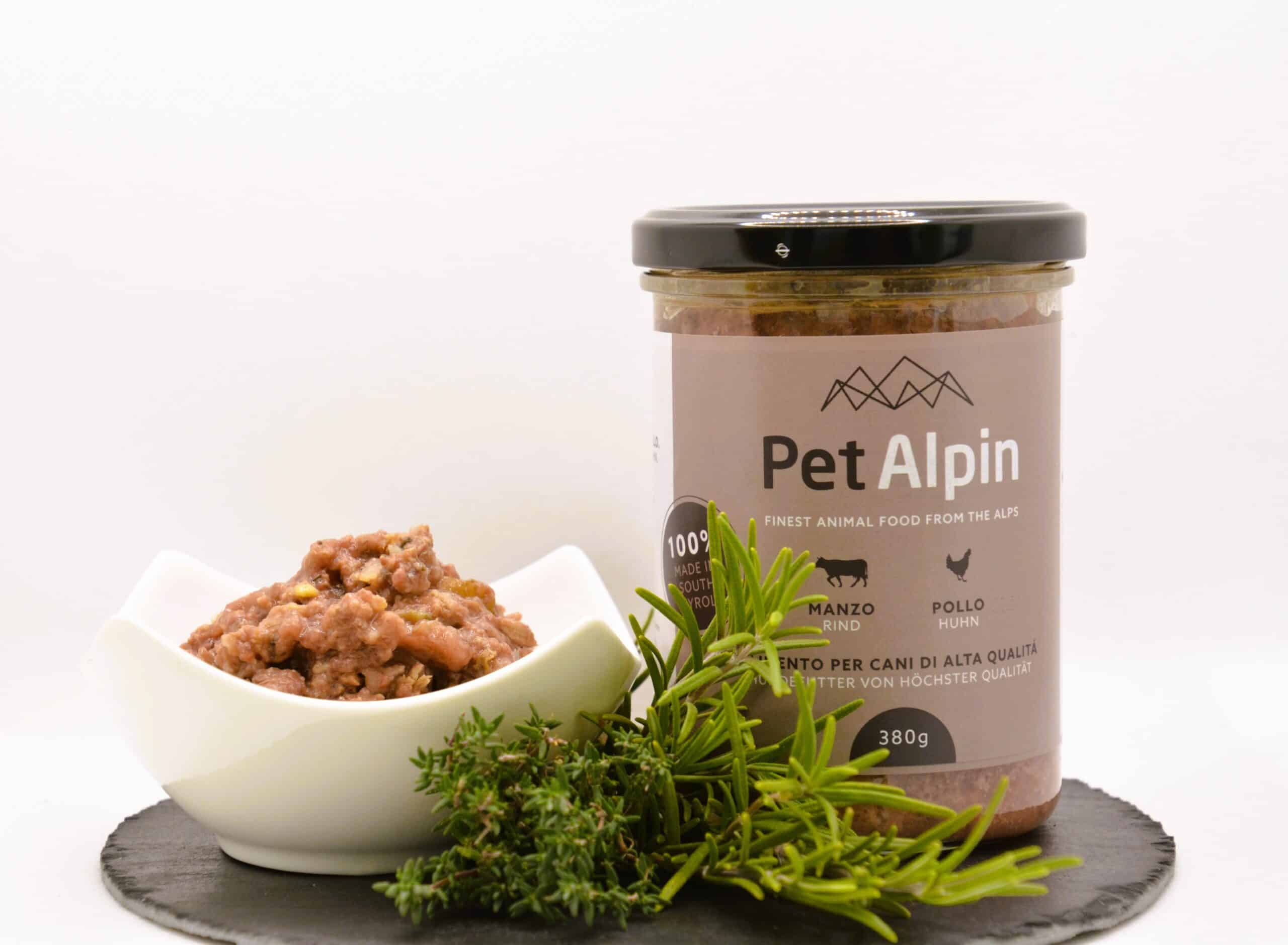 Pollo mit gemüse hund PetAlpin Südtirol Nassfutter Hund